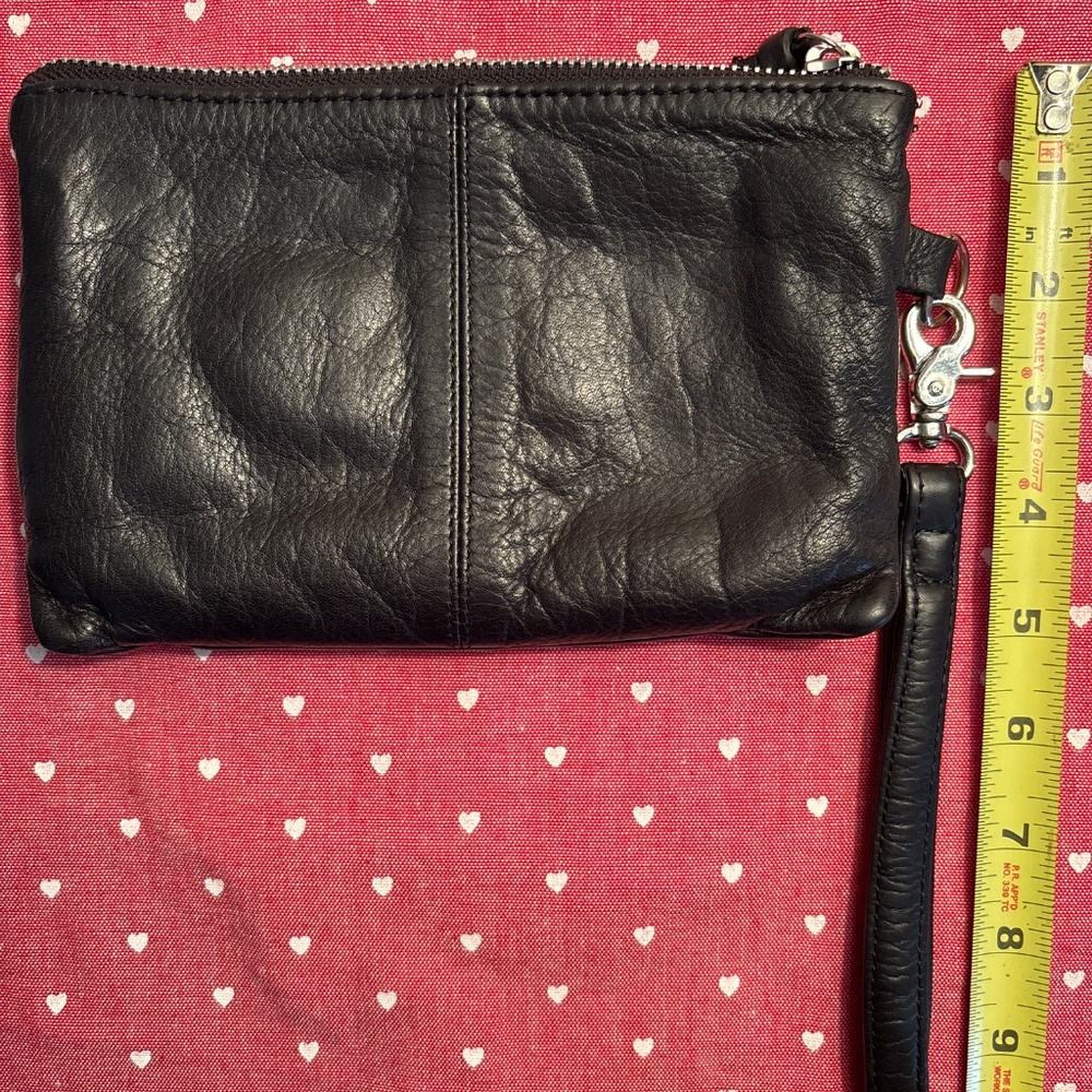 Black leather wristlet - Picture 3 of 7